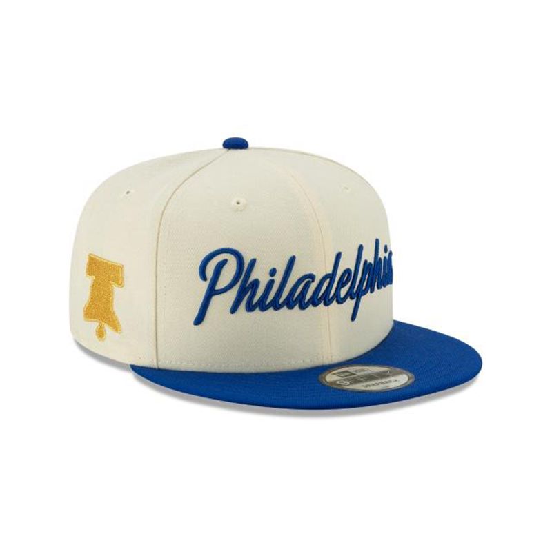 NBA Philadelphia 76ers 2019 Authentics City Series 9Fifty Snapback (QCE5656) - Brown New Era Caps